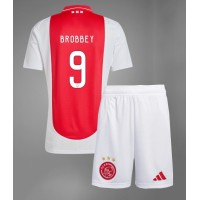 Ajax Brian Brobbey #9 Koti Peliasu Lasten 2024-25 Lyhythihainen (+ Lyhyet housut)